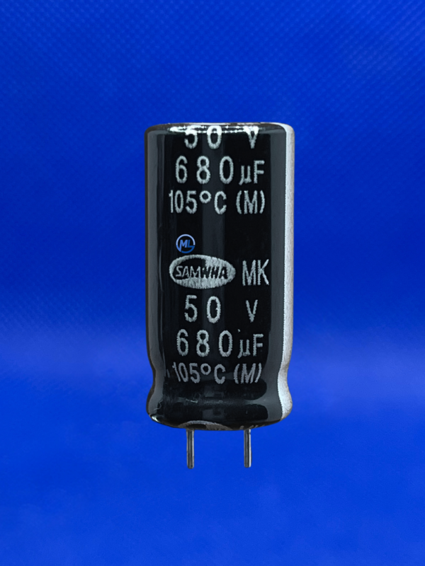 CAPACITOR ELETROLÍTICO 680UF/50V RD. 105ª 12,5X25MM PRE FORMADO SAMWHA ...