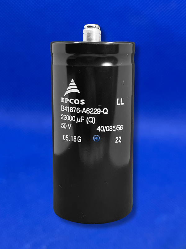 CAPACITOR ELETROLÍTICO 22000UF/50V GIGA 85º 50X105MM S.B41876-A6229-Q ...